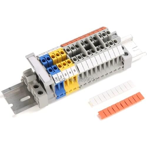 100PCS UK-3N universal terminal Label ZB5 Marker Strip blank without number plastic white