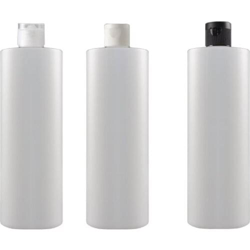 12pcs 500ml PE Plastic Cream Bottle Flip cap Refillable Cosmetic Lotion Pack travel Empty Shower Gel Shampoo liquid soap Bottles