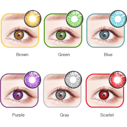 3Tones Classic 12 Color Contact Lense Fast Shipping Contact Lens 1 Pair Colored Contact Lens Colors Contact Lens USA Quality