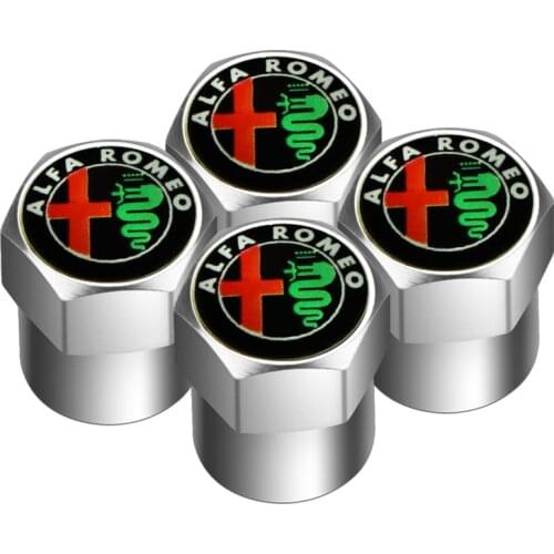 4pcs New Car Wheel Tire Valve Cap Tyre Dust Cap For alfa romeo 159 147 156 giulietta 147 159 mito sportivo Badge car styling