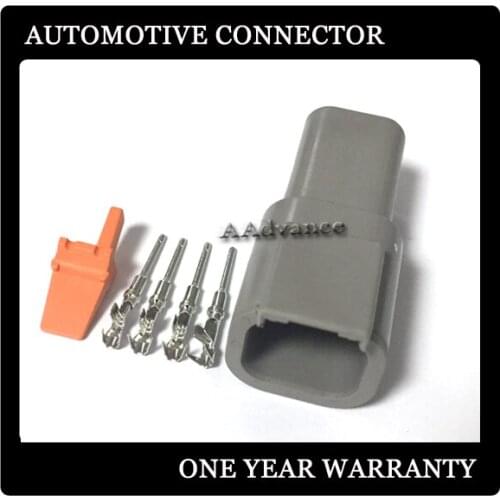 4pin DTM Male connector Kits with Terminals DTM04-4P ATM04-4P