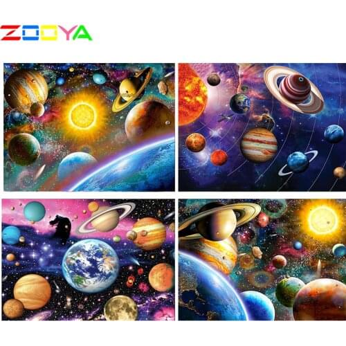 5D Full Diamond Mosaic Diamond Painting Space Planet Cross Embroidery Diamond Painting Home Decoration Diamond Painting Sp691