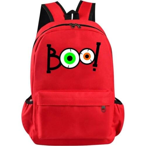 BOO Eyeballs! Backpack Cartoon School Bag for Girls Boys Plecak Women Men Children Teens Laptop Travel Rucksack Knapsack