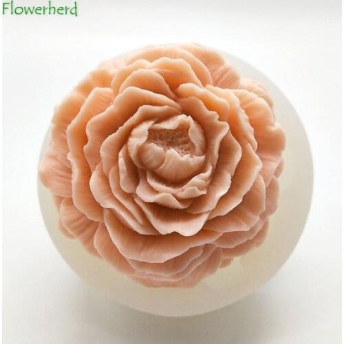 Peony Flower Cake Silicone Mold 3D Resin Molds Mousse Ice Cream Moon Cake Baking Aromatherapy Plaster Soap Mould