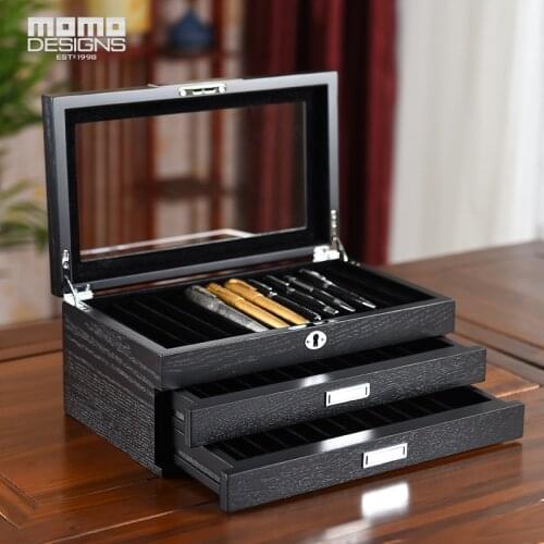Wooden Pen box storage 12-60 Pens collection Pencil Packaging display Wooden box showcase for mens gift Pen Collectors luxury