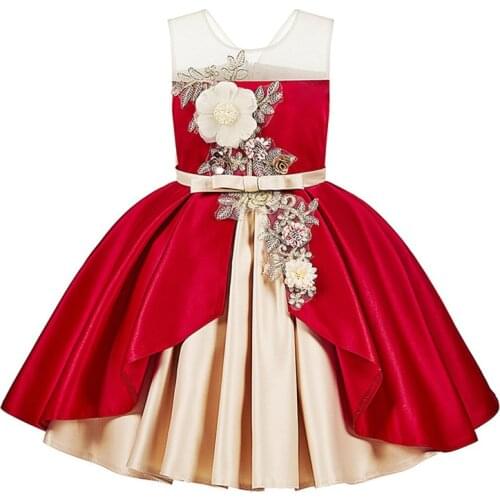 Children Dress European And American Gauze Dress Girl Pompous Princess Children Dress Performance Dress