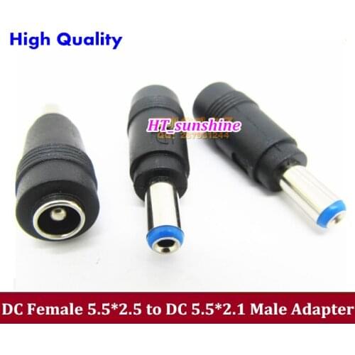 DHL /EMS Free Shipping 1000PCS/LOT DC Female 5.5 x 2.5 to 5.5 x 2.1 male Power Connector Adapter