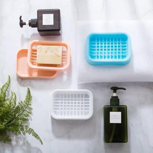 Double Drain Soap Box Plastic Bathroom Toilet Soap Box