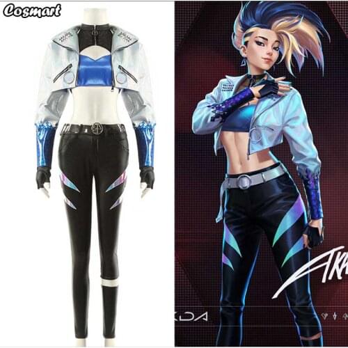 Game LOL K/DA KDA Akali ALL OUT SJ Team Suit Dress Cosplay Costume Halloween Party Outfit For Girls Women New 2020