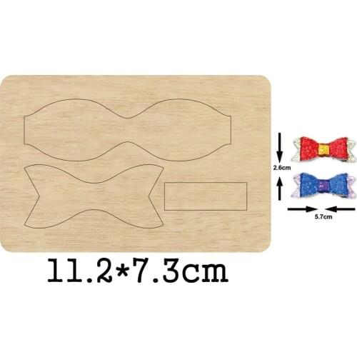 Classics Bow-Knot Wooden Mold Headband Wood Dies For DIY Leather Cloth Paper Craft Fit Common Die Cutting Machines on the Market