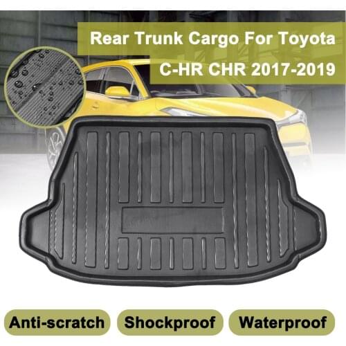 Boot Mat Rear Trunk Liner Cargo Mud Pad Kick Guard Protector waterproof For Toyota C-HR CHR 2017 2018 2019+ Floor Tray Carpet