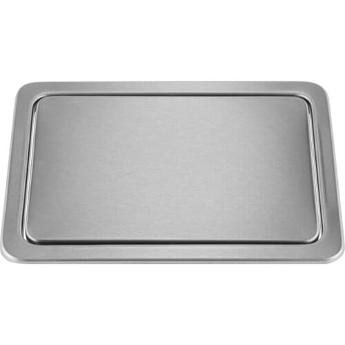 Kitchen Flap Lid Stainless Steel Flush Recessed Built-In Balance Flap Cover Trash Bin Garbage Can Trash Lid Kitchen Counter Top