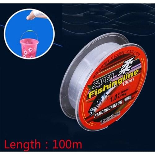 100 Meters Fishing Line Size1/4pound Line Super Strong 100% Nylon Transparent Non-fluorinated Carbon Outdoor Fishing Accessories