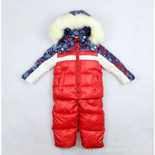 New Brand Childrens Winter Clothing Set Boy Girl baby kids Ski Suit Windproof Warm Coats Fur Jackets+Bib Pants child ski set