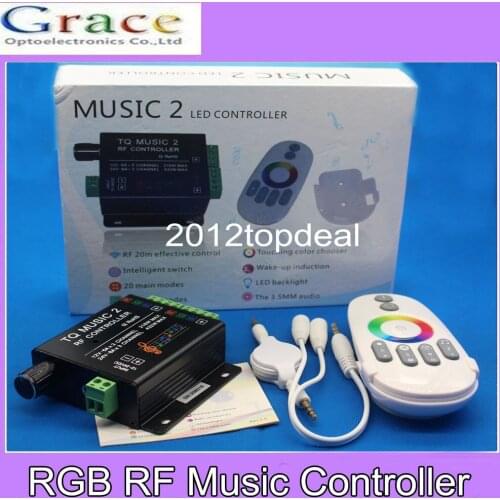 Sound Audio LED RGB RF Music Controller Touch Remote 2 Channel 12/24V 18A Brand New