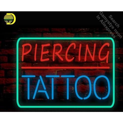 Piercing Tattoo Neon Sign handmade neon Signs Glass Tube neon lights Recreation shop Wall Windows Iconic Sign Neon Light LAmps