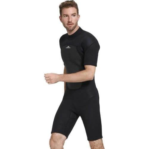 SBART 2MM Neoprene Wetsuit Men Keep Warm Swimming Scuba Diving Bathing Suit Short Sleeve Triathlon Wetsuit for Surf Snorkeling