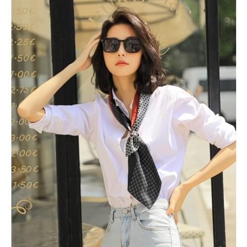 New Retro Silk Long Strip Small Silk Scarf Mulberry Silk Decorative Ribbon Hair Belt Womens Hair Binding Bag Silk Scarf