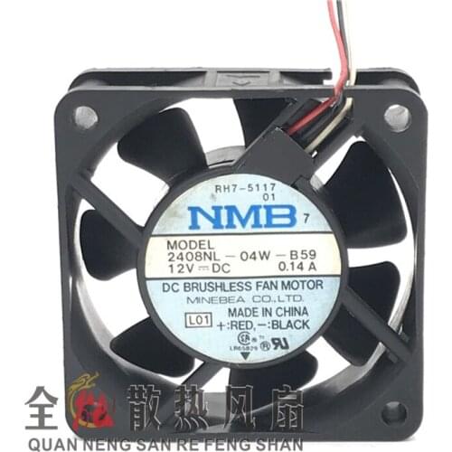 New original 2408NL-04W-B59 -S50 6CM6020 DC12V0.14A cooling fan