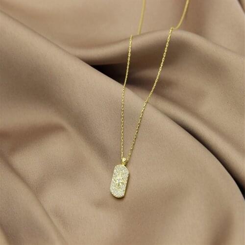 Gold Plated Zircon Stone North Star Necklace