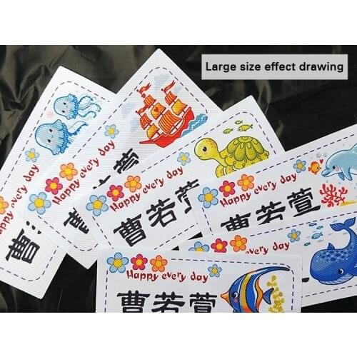 Custom can Sewn and ironed Name Tags, Organic Cotton Labels/Custom Clothing Labels/Child name label Logo Tags/Classified label