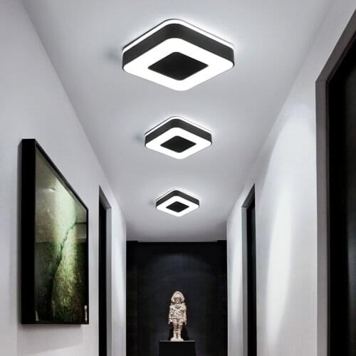 18W LED Ceiling Light Modern Square Balcony Corridor Aisle Ceiling Lamp Metal Stairs Porch Light