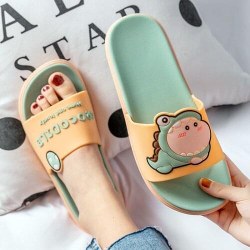 Comfortable bathroom slippers women wear ins tide cartoon cute bathroom shower slip household slippers shower slippers in summer