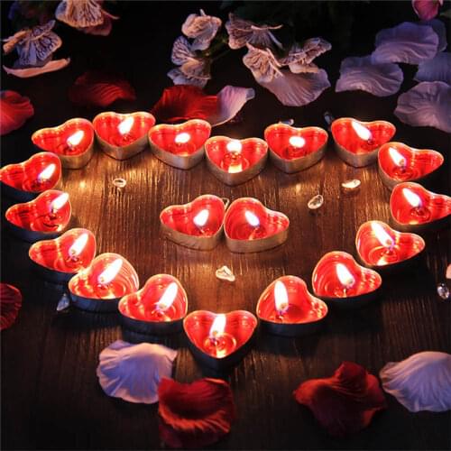 50pcsgwyneth paltrow candle goop candle Waxed Tabbed Tea Candles Wedding Candle Wicks 2020 Heart Shaped Red Purple Blue