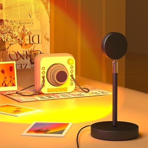 Sunset Projector Lamp Rainbow Atmosphere Led Night Light for Home Bedroom Coffe shop Background Wall Decoration USB Table Lamp