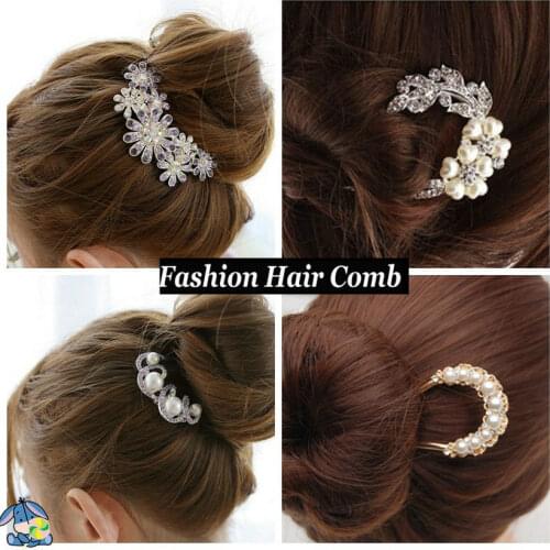 New Fashion Jewelry Angel Design Pearl And Crystal Hairwear Hair Combs Headbands Hair Jewelry for women wedding hair accessories