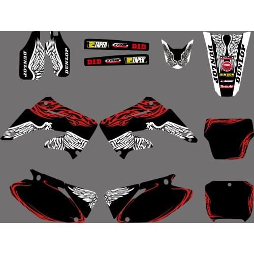0153 Motorcycle Graphics Decals Stickers For Honda CR125 CR250 CR 125 250 2002 - 2012 2011 2010 2009 Background Decal Sticker