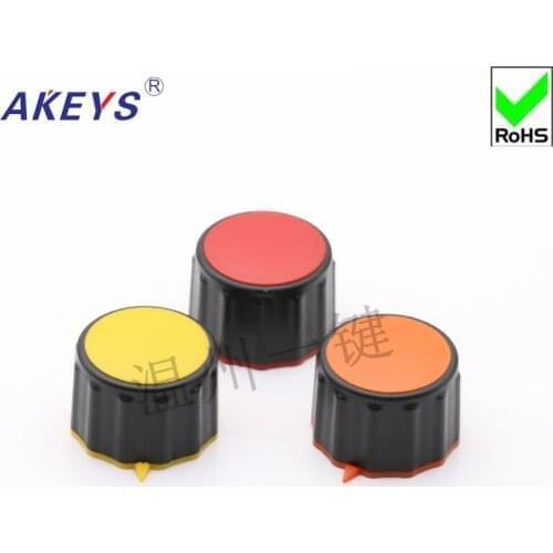 10 pcs KN-30-Y-6.0 potentiometer knob hat band switch cap welding machine regulating shaft selection switch