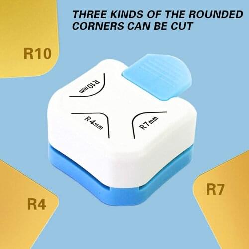 3 In1 Mini Corner Trimmer Corner Durable Rounder Punch R4/R7/R10mm Round Corner Trimmer DIY Paper Cutter Card Scrapbooking Punch