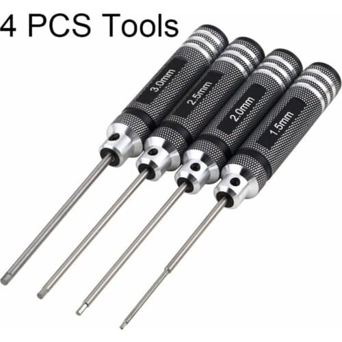 4pcs Hex Screw Driver Tools Kit Socket Set 1.5/2.0/2.5/3.0 Screwdriver for RC DIY Racing drone Helicopter Quadcopter Repairing
