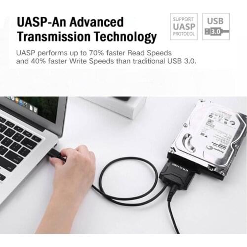 5Gbps Speed USBTo SATA Hard Drive Adapter Cable Converter For 2.5 Inch SATA SSD/HDD 3.5 Inch Hard Drive Can Be Used For Computer