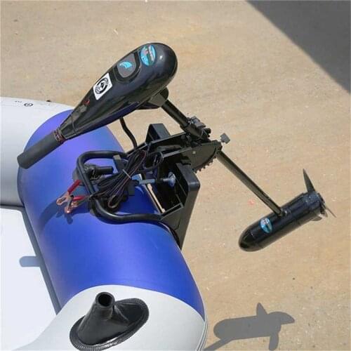 50 LBS 12 V Inflatable Boat Electric Motor Kayak Thrust with Engine Mount Bracket Dinghy Accessory