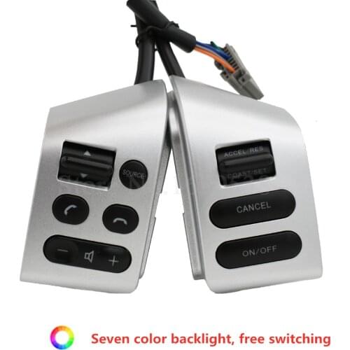 7 colors backlight Steering Wheel Constant Speed Cruise Module Control Switch For Nissan Sylphy Tiida Livina
