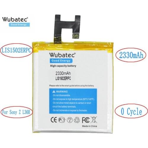 Wubatec 1x 2330mAh LIS1502ERPC / LIS1551ERPC Battery For Sony Xperia Z L36H lt36h L36i SO-02E C6603 c6602 C6600 C2305 M2 Aqua