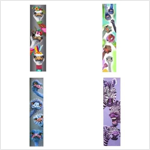 DIY Diamond Painting Full Square Round Stones Animal Cross Stitch Colorful Ostrich 5D Diamant Embroidery Mosaic Wall Painting