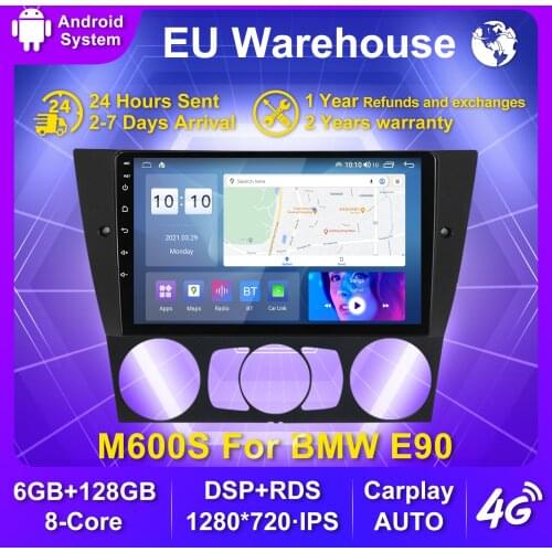 HD 1280x720 IPS Screen 6G 128G IPS DSP Carplay RDS Android 11 For BMW E90 E91 E92 E93 3 Series Car Multimedia Radio GPS Player