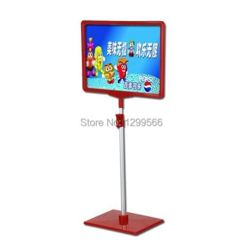 Hot sale supermaket pop advertising poster display stand rack A4 frame price tag sign Promotions card showing holder 10 sets