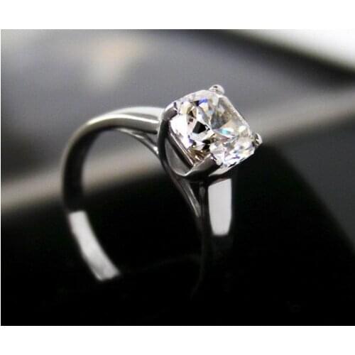 1.01Ct Cushion Cut Perfect Engagement Ring for Women 925 Sterling Silver Diamond Ring
