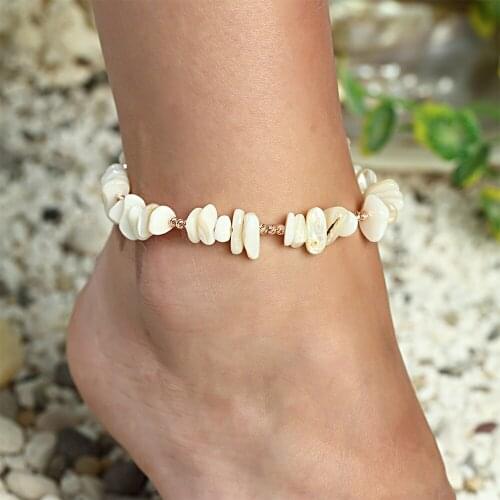 Pretty Womens 925 Sterling Silver Jewelry Rose Gold Plated Anklet with Pearl