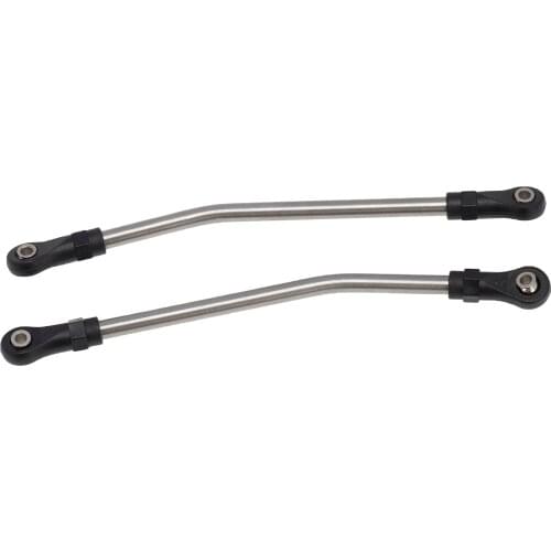 2PCS Metal Steering Linkage Servo Link Pull Rod Turnbuckle Metal for Axial RR10 90048 90053 1/10th RC Car Upgrade Parts