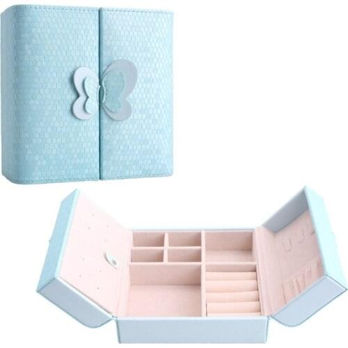 VoltaBox 2021 New Fashion Leather Jewelry Storage Box Jewellery Organizer Ring Box Earring Organizer