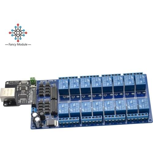 ABSF Ethernet Control Module Lan Wan Network Web Server RJ45 Port 16 Channel Relay Is Ethernet Controller Board RJ45 Interface