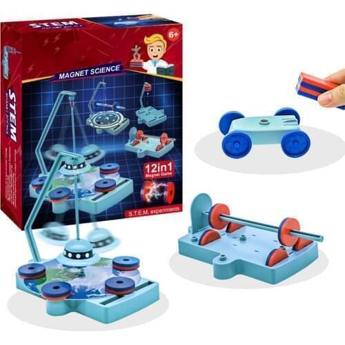 12-in-1 Magnetic Science Experiment Kit Magnetic Levitation Toys Fun Magnetic Levitation Compass Kids Education Toys