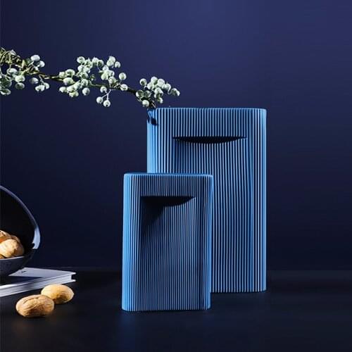 Nordic Art Vase Morandi Ceramics Creative Stripe Porch Desktop Home Decoration Floreros De Decoraci N Para Sala