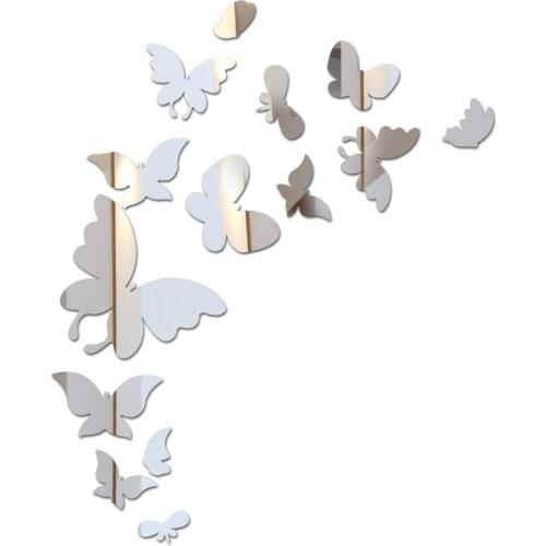 Hot new art design home decoration 3d mirror surface stickers diy modern wall decals life sticker gift