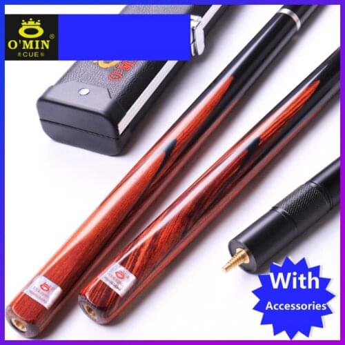 O'Min Handmade BloodLord 3/4 Snooker Cues Stick 10mm Tip with Snooker Cue Case Set China 2018